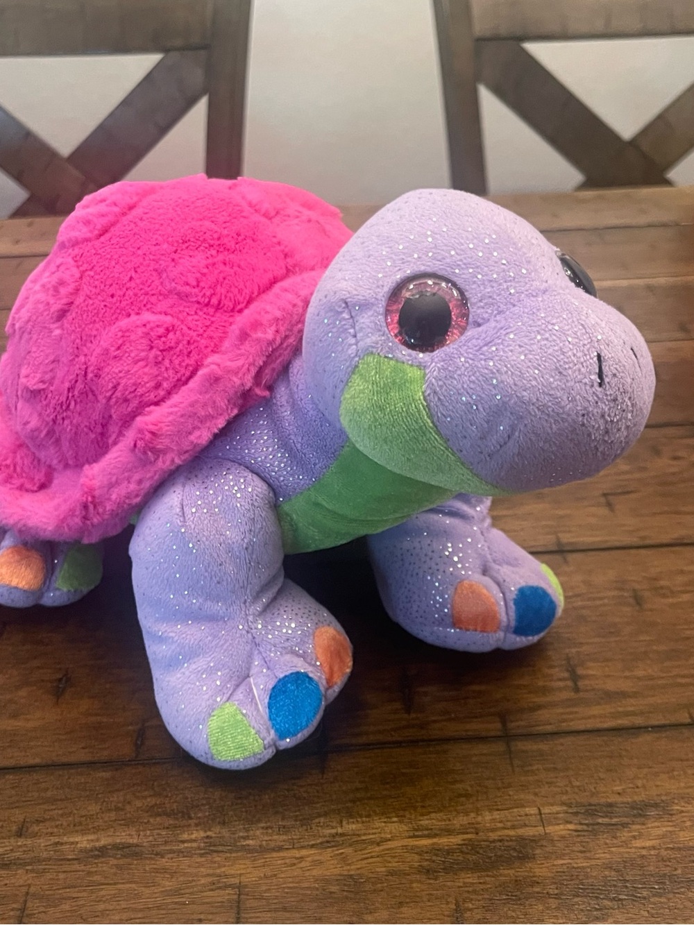 Plush Purple Turtle with Pink Shell - Kids Stuffed Animal